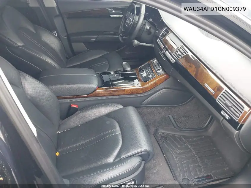 2016 Audi A8 L 3.0T VIN: WAU34AFD1GN009379 Lot: 42214767