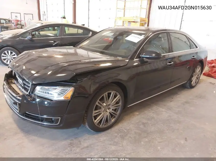 2016 Audi A8 L 3.0T VIN: WAU34AFD2GN015630 Lot: 42241584