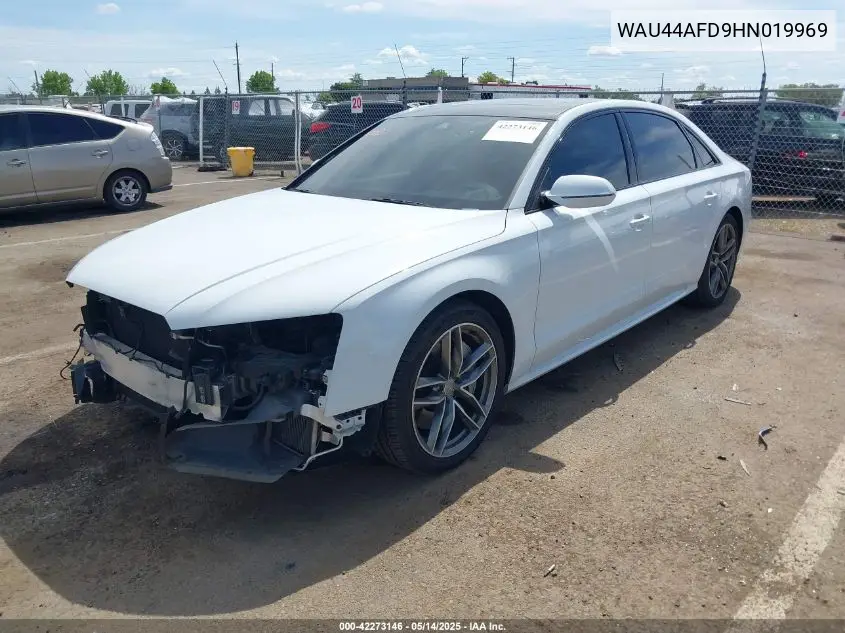 2017 Audi A8 L 3.0T VIN: WAU44AFD9HN019969 Lot: 42273146