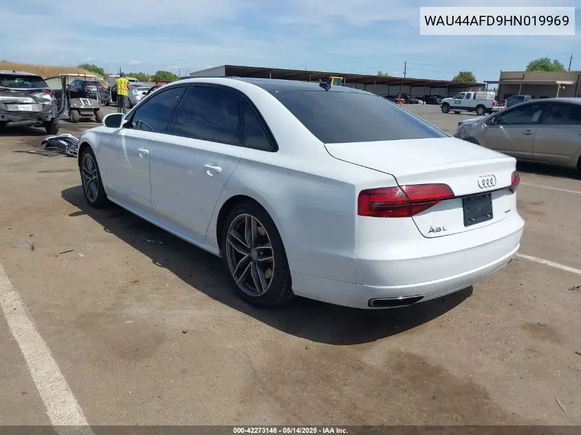 2017 Audi A8 L 3.0T VIN: WAU44AFD9HN019969 Lot: 42273146