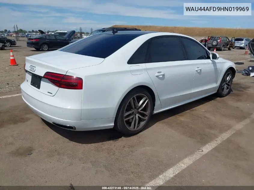 2017 Audi A8 L 3.0T VIN: WAU44AFD9HN019969 Lot: 42273146
