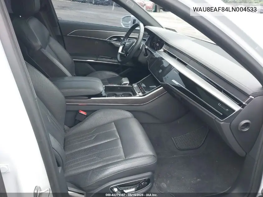 2020 Audi A8 L 60 Tfsi Quattro Tiptronic VIN: WAU8EAF84LN004533 Lot: 42271157