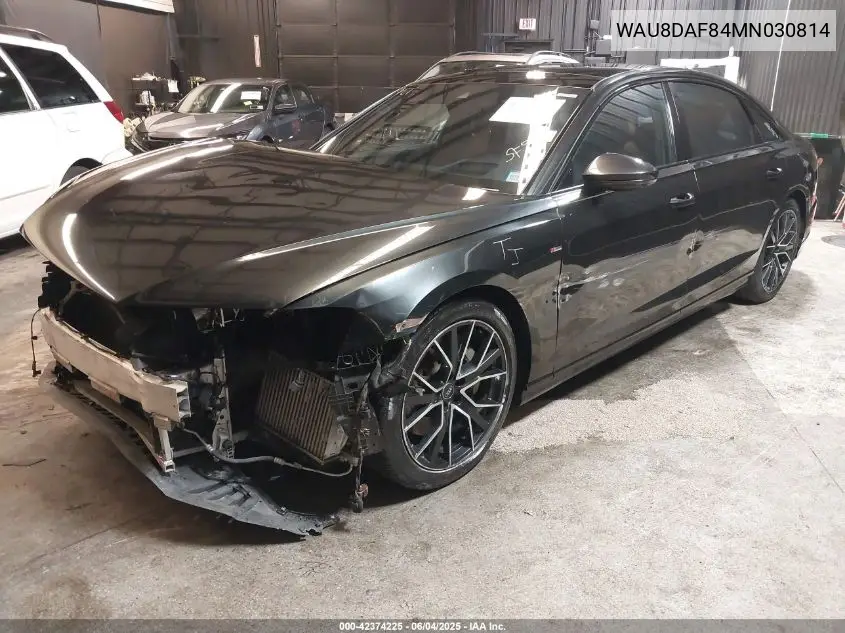 2021 Audi A8 L 55 Tfsi Quattro Tiptronic VIN: WAU8DAF84MN030814 Lot: 42374225
