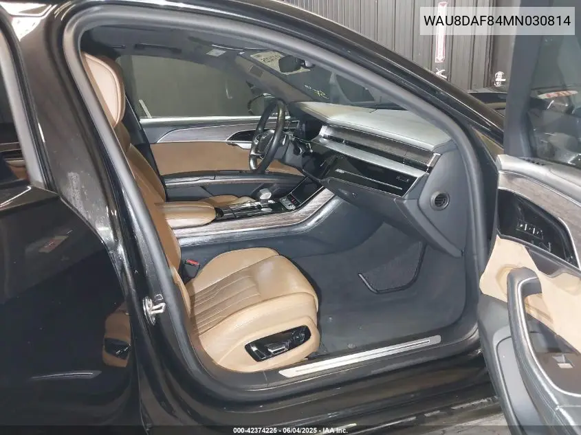 2021 Audi A8 L 55 Tfsi Quattro Tiptronic VIN: WAU8DAF84MN030814 Lot: 42374225
