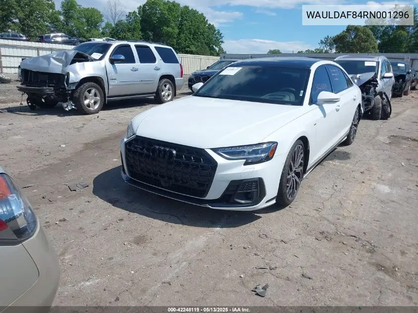 2024 Audi A8 L 55 Tfsi Quattro Tiptronic VIN: WAULDAF84RN001296 Lot: 42248119