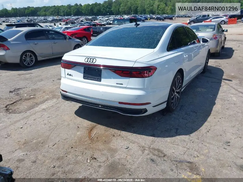 2024 Audi A8 L 55 Tfsi Quattro Tiptronic VIN: WAULDAF84RN001296 Lot: 42248119