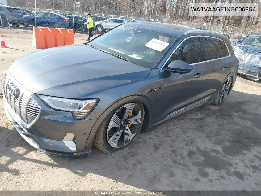 2019 Audi E-Tron Premium Plus VIN: WA1VAAGE1KB006854 Lot: 41632761