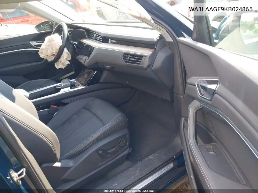 2019 Audi E-Tron Premium Plus VIN: WA1LAAGE9KB024865 Lot: 42177643