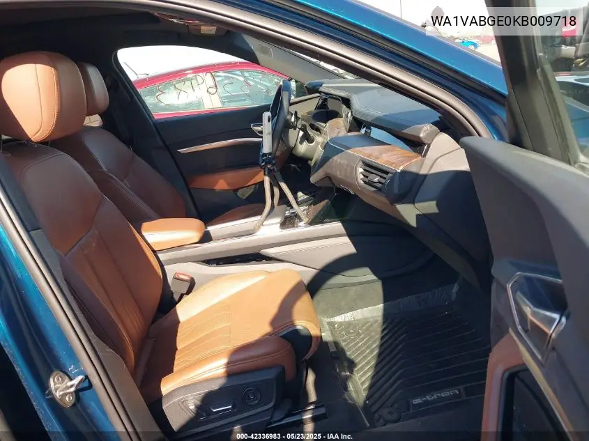 2019 Audi E-Tron Premium Plus VIN: WA1VABGE0KB009718 Lot: 42336983