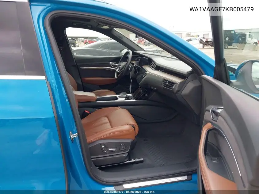 2019 Audi E-Tron Premium Plus VIN: WA1VAAGE7KB005479 Lot: 42368177