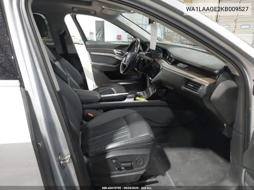 2019 Audi E-Tron Premium Plus VIN: WA1LAAGE2KB009527 Lot: 42410700