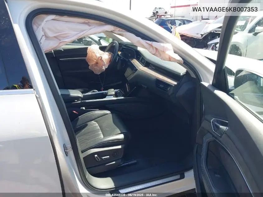 2019 Audi E-Tron Premium Plus VIN: WA1VAAGE6KB007353 Lot: 42548339