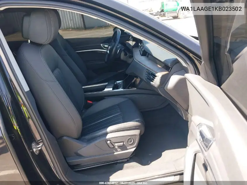 2019 Audi E-Tron Premium Plus VIN: WA1LAAGE1KB023502 Lot: 42614912