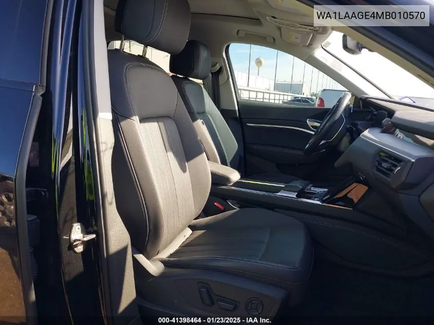 2021 Audi E-Tron Premium Plus Quattro VIN: WA1LAAGE4MB010570 Lot: 41398464