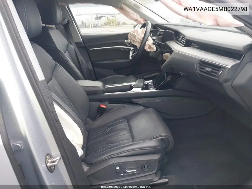 2021 Audi E-Tron Prestige Quattro VIN: WA1VAAGE5MB022798 Lot: 41939975