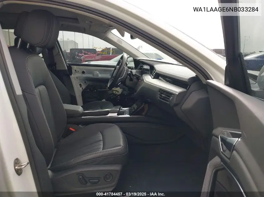 2022 Audi E-Tron Premium Plus Quattro VIN: WA1LAAGE6NB033284 Lot: 41784457