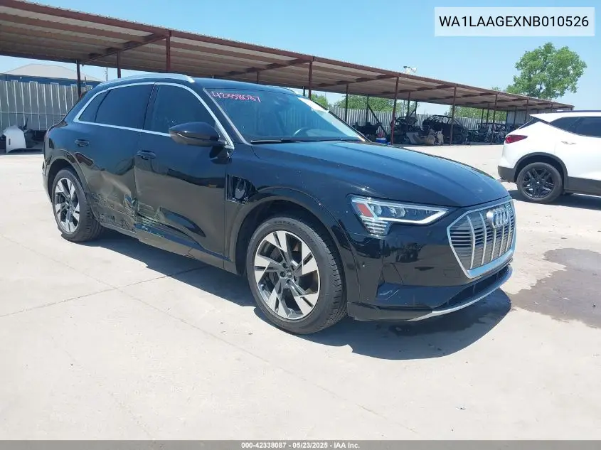 2022 Audi E-Tron Premium Plus Quattro VIN: WA1LAAGEXNB010526 Lot: 42338087