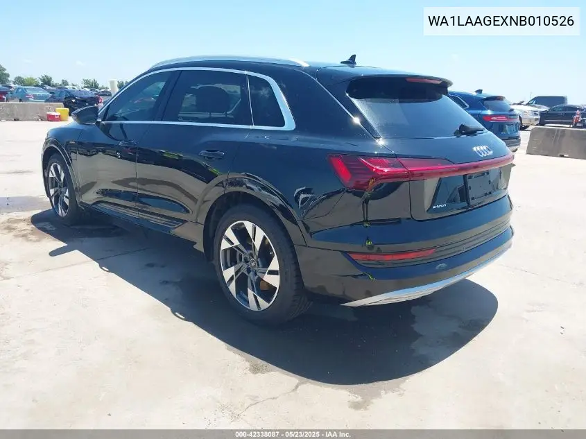 2022 Audi E-Tron Premium Plus Quattro VIN: WA1LAAGEXNB010526 Lot: 42338087