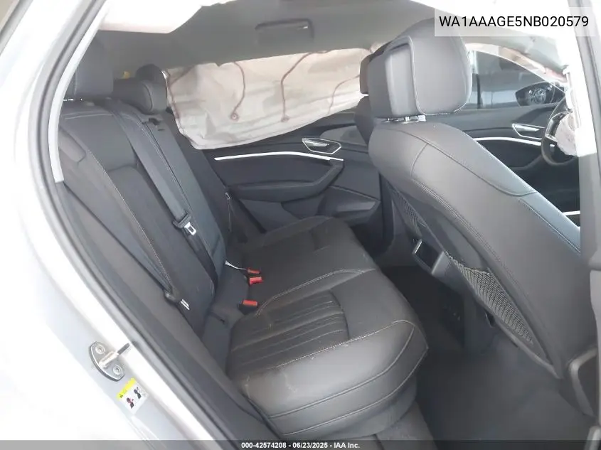 2022 Audi E-Tron Premium Quattro VIN: WA1AAAGE5NB020579 Lot: 42574208