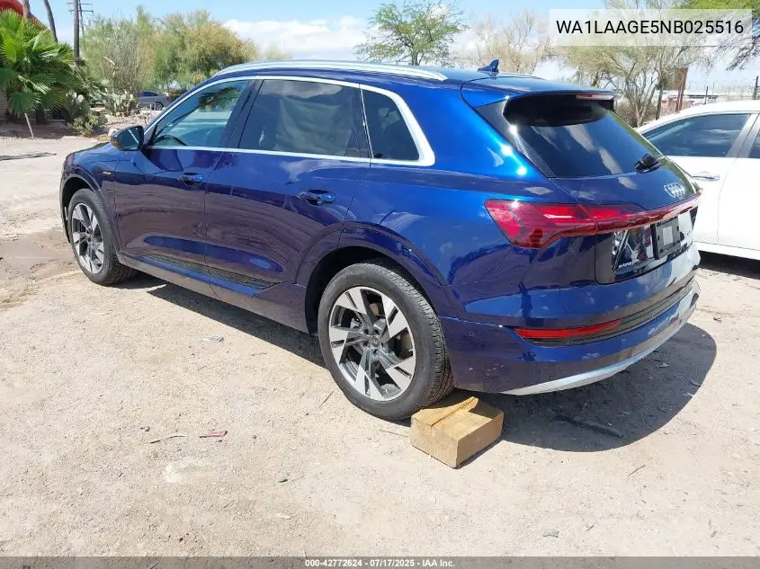 2022 Audi E-Tron Premium Plus Quattro VIN: WA1LAAGE5NB025516 Lot: 42772624