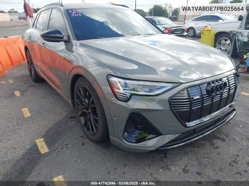 2023 Audi E-Tron Premiumwe VIN: WA1VABGE7PB025664 Lot: 41742996