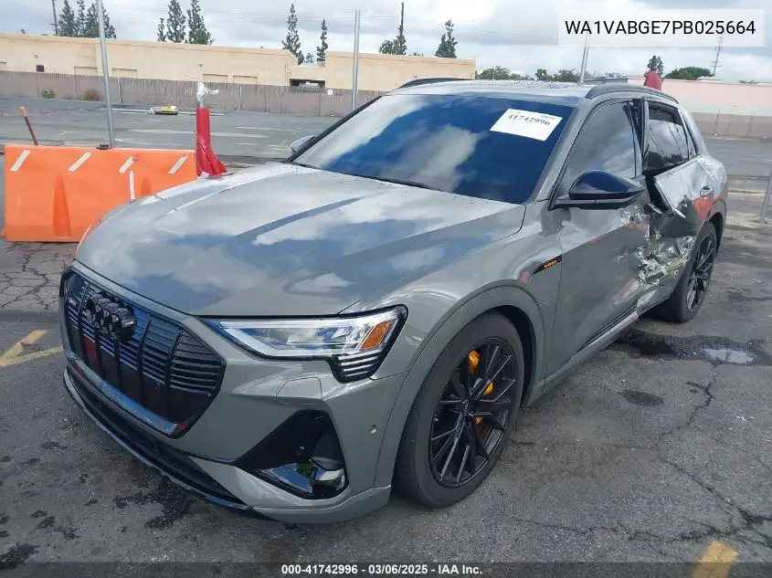 2023 Audi E-Tron Premiumwe VIN: WA1VABGE7PB025664 Lot: 41742996