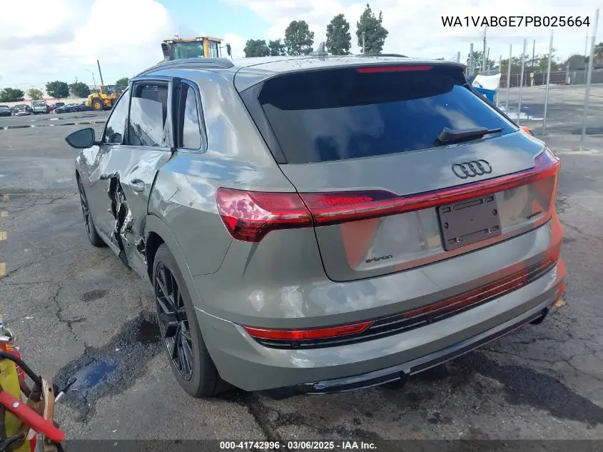 2023 Audi E-Tron Premiumwe VIN: WA1VABGE7PB025664 Lot: 41742996