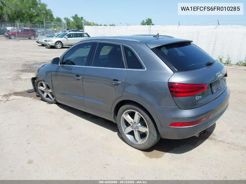2015 Audi Q3 2.0T Premium Plus VIN: WA1EFCFS6FR010285 Lot: 42202068