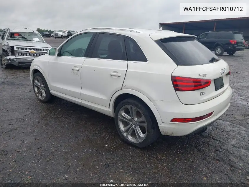 2015 Audi Q3 2.0T Premium Plus VIN: WA1FFCFS4FR010712 Lot: 42245277
