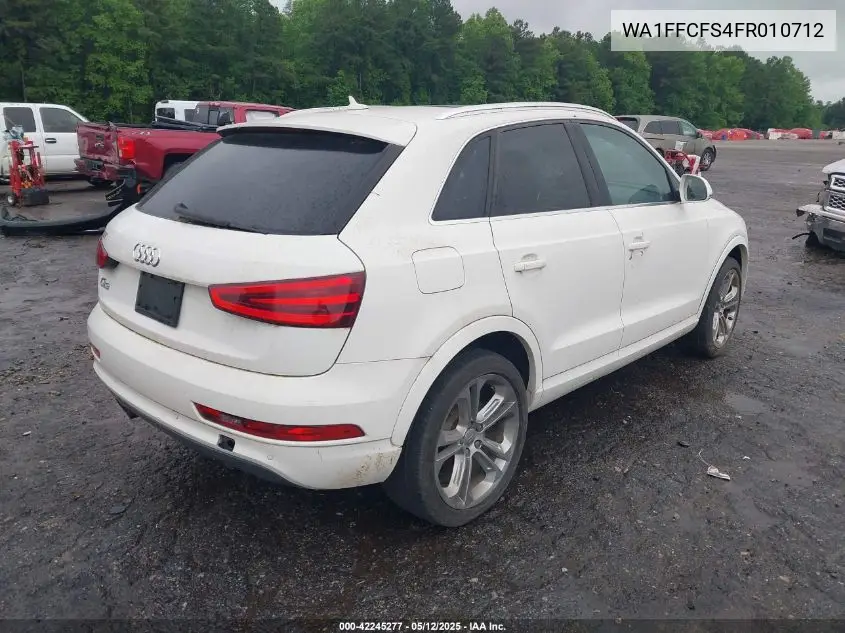 2015 Audi Q3 2.0T Premium Plus VIN: WA1FFCFS4FR010712 Lot: 42245277