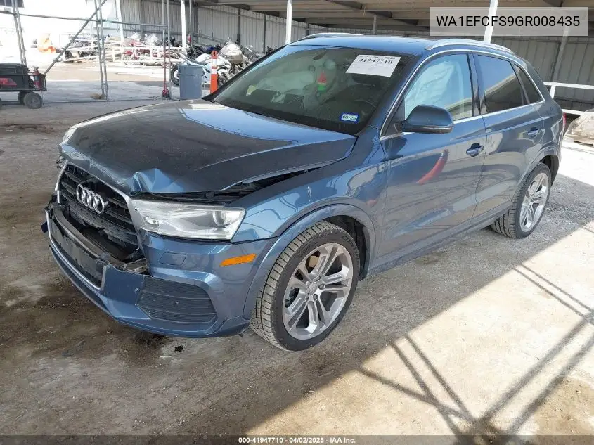2016 Audi Q3 2.0T Premium Plus VIN: WA1EFCFS9GR008435 Lot: 41947710