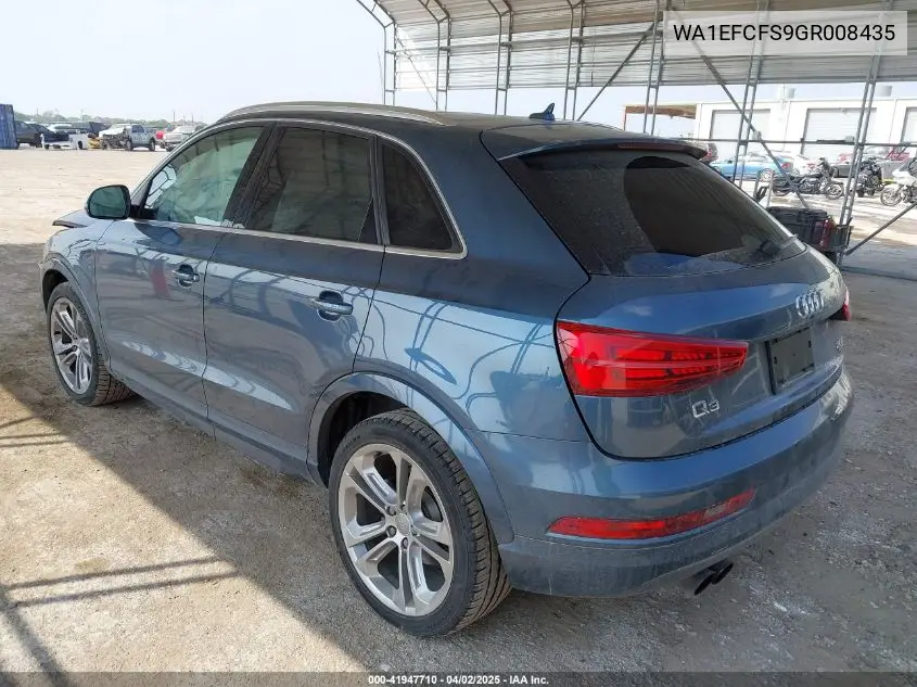 2016 Audi Q3 2.0T Premium Plus VIN: WA1EFCFS9GR008435 Lot: 41947710