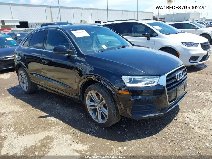 2016 Audi Q3 2.0T Premium Plus VIN: WA1BFCFS7GR002491 Lot: 42184078