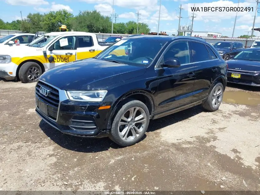 2016 Audi Q3 2.0T Premium Plus VIN: WA1BFCFS7GR002491 Lot: 42184078
