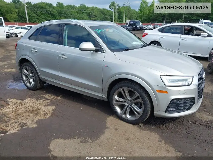 2016 Audi Q3 2.0T Premium Plus VIN: WA1GFCFS7GR006126 Lot: 42527473