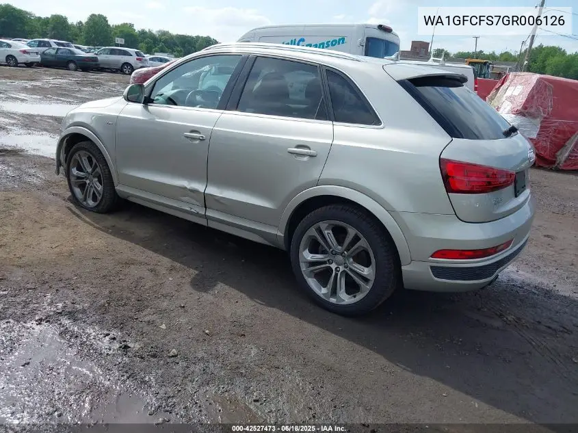 2016 Audi Q3 2.0T Premium Plus VIN: WA1GFCFS7GR006126 Lot: 42527473