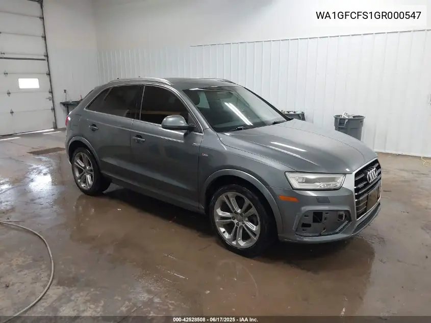 2016 Audi Q3 2.0T Premium Plus VIN: WA1GFCFS1GR000547 Lot: 42528508