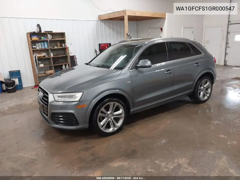 2016 Audi Q3 2.0T Premium Plus VIN: WA1GFCFS1GR000547 Lot: 42528508