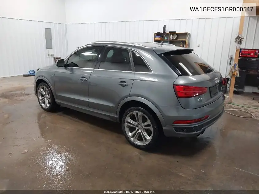 2016 Audi Q3 2.0T Premium Plus VIN: WA1GFCFS1GR000547 Lot: 42528508