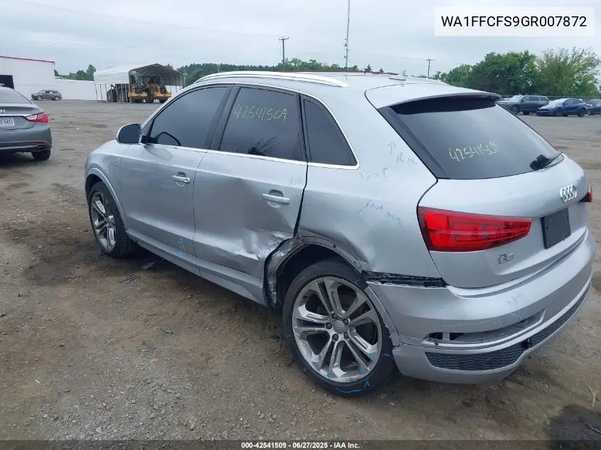 2016 Audi Q3 Prestige VIN: WA1FFCFS9GR007872 Lot: 42541509