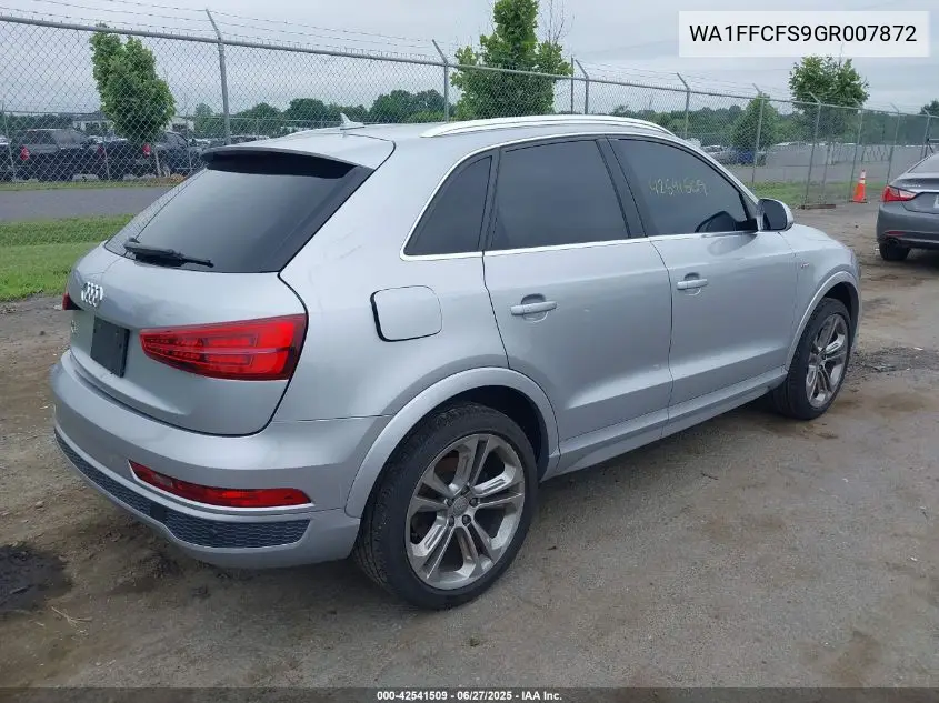 2016 Audi Q3 Prestige VIN: WA1FFCFS9GR007872 Lot: 42541509