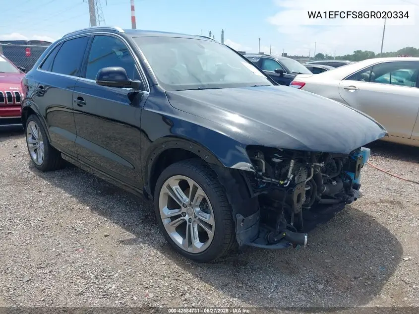 2016 Audi Q3 2.0T Premium Plus VIN: WA1EFCFS8GR020334 Lot: 42584731