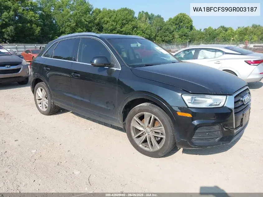 2016 Audi Q3 2.0T Premium Plus VIN: WA1BFCFS9GR003187 Lot: 42609080