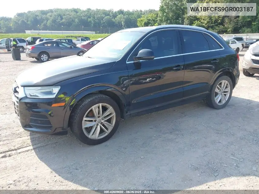 2016 Audi Q3 2.0T Premium Plus VIN: WA1BFCFS9GR003187 Lot: 42609080