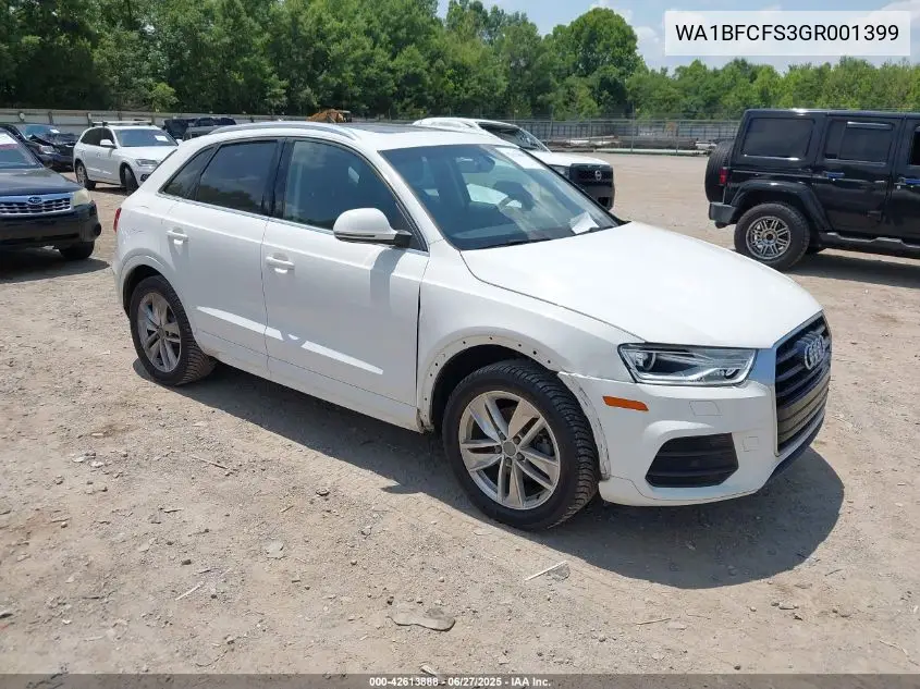 2016 Audi Q3 2.0T Premium Plus VIN: WA1BFCFS3GR001399 Lot: 42613888