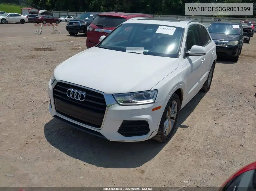 2016 Audi Q3 2.0T Premium Plus VIN: WA1BFCFS3GR001399 Lot: 42613888