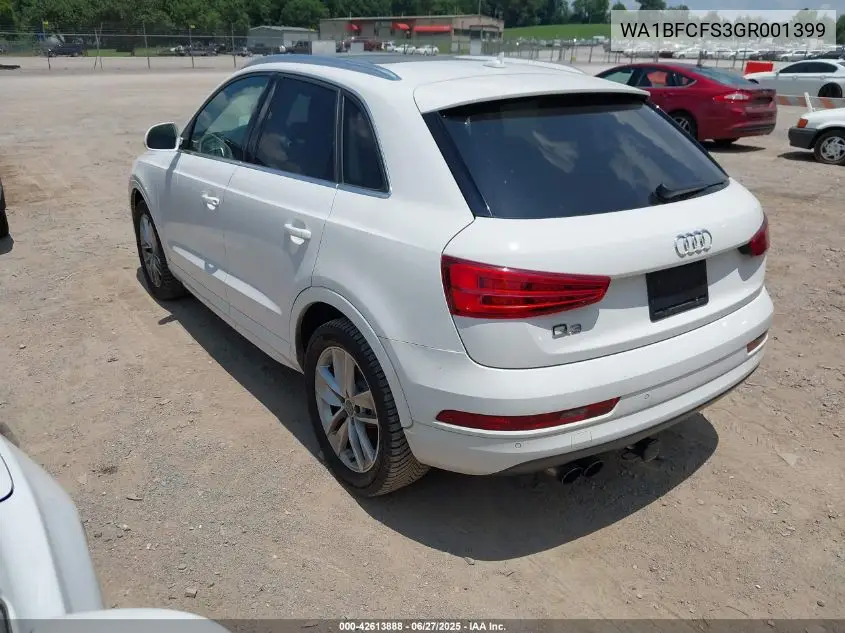 2016 Audi Q3 2.0T Premium Plus VIN: WA1BFCFS3GR001399 Lot: 42613888