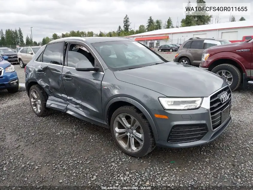 2016 Audi Q3 2.0T Premium Plus VIN: WA1GFCFS4GR011655 Lot: 42619127