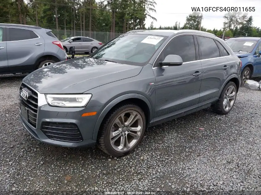 2016 Audi Q3 2.0T Premium Plus VIN: WA1GFCFS4GR011655 Lot: 42619127