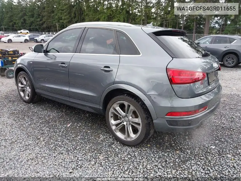 2016 Audi Q3 2.0T Premium Plus VIN: WA1GFCFS4GR011655 Lot: 42619127